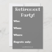 Uitnodigingen van de Partij voor de Humor bij pens (Achterkant)