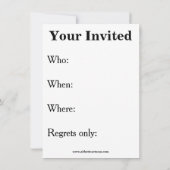 Uitnodigingen van de Partij voor de Humor bij pens (Achterkant)