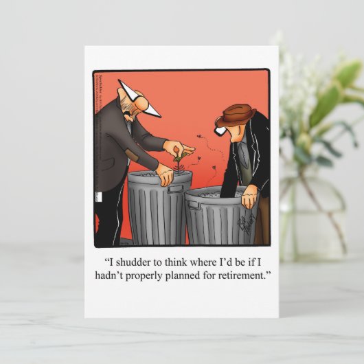 Uitnodigingen van de Partij voor de Humor bij pens (Staand voorkant)