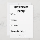 Uitnodigingen van de Partij voor de Humor bij pens (Achterkant)