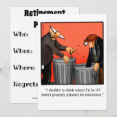 Uitnodigingen van de Partij voor de Humor bij pens (Voorkant / Achterkant)