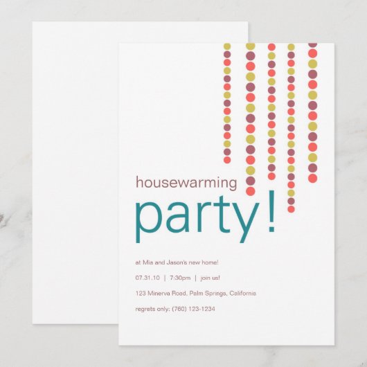 Uitnodigingen van de Partij voor de opwarming van  (Voorkant / Achterkant)