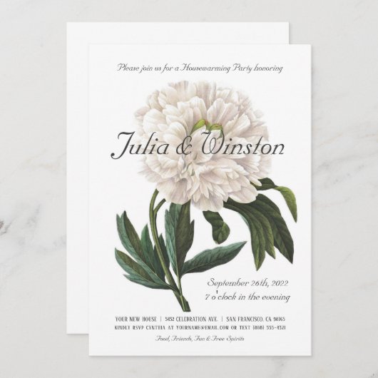 Uitnodigingen van de Partij voor de opwarming van  (Voorkant / Achterkant)