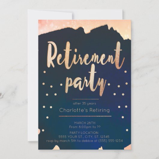 Uitnodigingen van de Partij voor de Pensionering v (Voorkant)