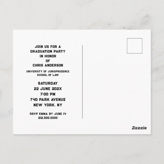 Uitnodigingen van de Partij voor de Wettelijke Sch (Achterkant)