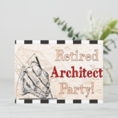 Uitnodigingen van de Partij voor een Gepensioneerd (Staand voorkant)