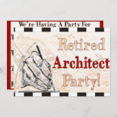 Uitnodigingen van de Partij voor een Gepensioneerd (Voorkant / Achterkant)