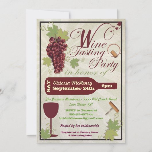 Uitnodigingen van de Partij voor het Testen van Ru (Voorkant)