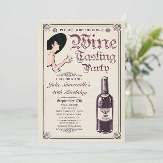 Uitnodigingen van de partij voor het testen van wi (Staand voorkant)