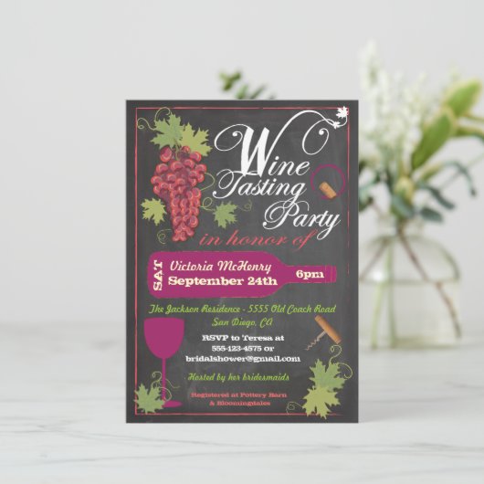 Uitnodigingen van de partij voor het testen van wi (Staand voorkant)