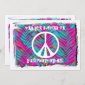 Uitnodigingen van de partij voor het vredesgebaren (Voorkant / Achterkant)