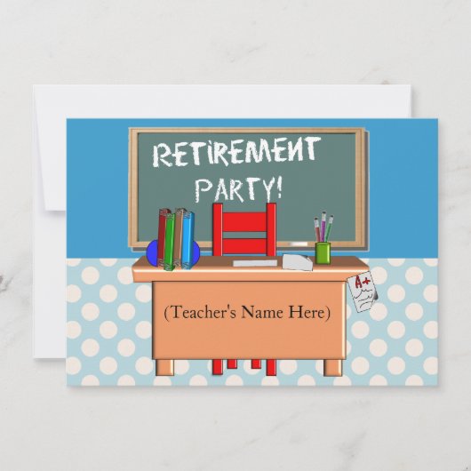 Uitnodigingen van de Partij voor Pensionering van (Voorkant)