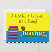 Uitnodigingen van de Partij voor pensionering van  (Voorkant)