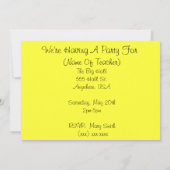 Uitnodigingen van de Partij voor pensionering van  (Achterkant)