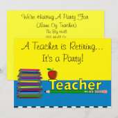 Uitnodigingen van de Partij voor pensionering van  (Voorkant / Achterkant)