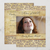 Uitnodigingen van de  partij voor schade/Afstudere (Voorkant / Achterkant)