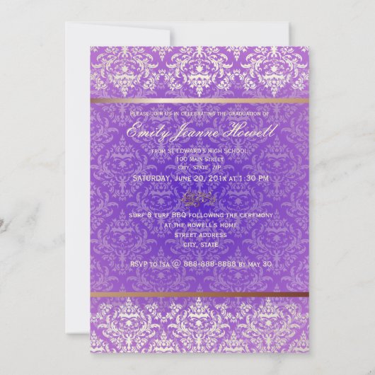 Uitnodigingen van de  partij voor schade/Afstudere (Achterkant)