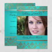 Uitnodigingen van de  partij voor schade/Afstudere (Voorkant / Achterkant)