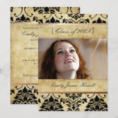 Uitnodigingen van de  partij voor schade/Afstudere (Voorkant / Achterkant)