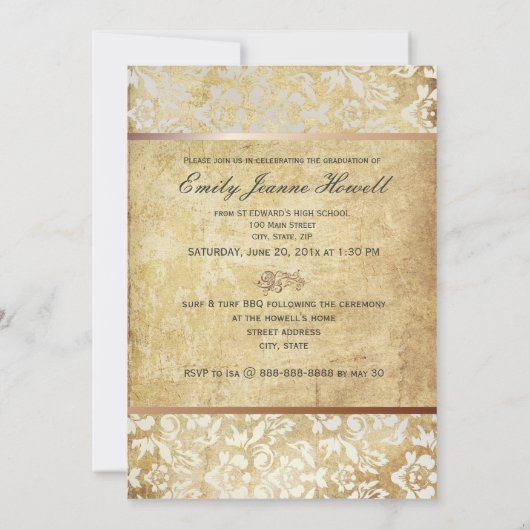 Uitnodigingen van de  partij voor schade/Afstudere (Achterkant)