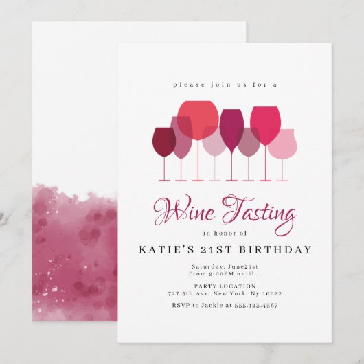 Uitnodigingen van de Partij voor wijnbereiding (Voorkant / Achterkant)