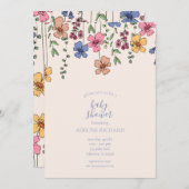 Uitnodigingen van de partij Wilde Baby shower (Voorkant / Achterkant)