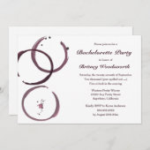 Uitnodigingen van de partij Wine Stain Vineyard Ba (Voorkant / Achterkant)