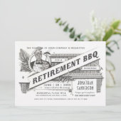 Uitnodigingen van de Pensioenpartij BBQ | Hoogste  (Staand voorkant)