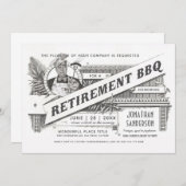 Uitnodigingen van de Pensioenpartij BBQ | Hoogste  (Voorkant / Achterkant)