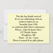 Uitnodigingen van de Pensioenpartij Best Friend Hu (Achterkant)