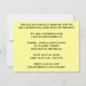 Uitnodigingen van de Pensioenpartij Best Friend Hu (Achterkant)