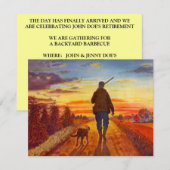 Uitnodigingen van de Pensioenpartij Best Friend Hu (Voorkant / Achterkant)