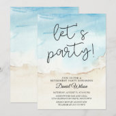 Uitnodigingen van de Pensioenpartij Blue Ocean (Voorkant / Achterkant)