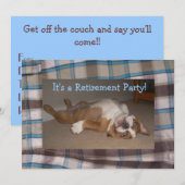 Uitnodigingen van de Pensioenpartij Engelse Bulldo (Voorkant / Achterkant)