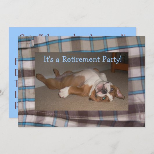 Uitnodigingen van de Pensioenpartij Engelse Bulldo (Voorkant / Achterkant)