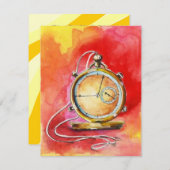 Uitnodigingen van de Pensioenpartij ~ Gold Pocket  (Voorkant / Achterkant)