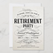 Uitnodigingen van de Pensioenpartij Scrollwork (Voorkant)