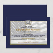 Uitnodigingen van de Pensioenpartij van politieamb (Voorkant / Achterkant)