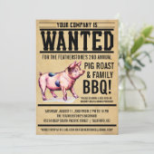 Uitnodigingen van de Pig Roast Family BBQ (Staand voorkant)
