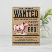 Uitnodigingen van de Pig Roast Family BBQ (Staand voorkant)