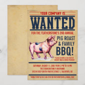 Uitnodigingen van de  Pig Roast Family BBQ (Voorkant / Achterkant)