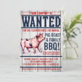 Uitnodigingen van de  Pig Roast Family BBQ (Staand voorkant)