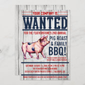 Uitnodigingen van de  Pig Roast Family BBQ (Voorkant / Achterkant)