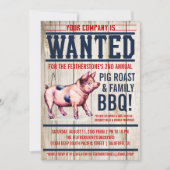 Uitnodigingen van de  Pig Roast Family BBQ (Voorkant)