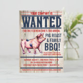 Uitnodigingen van de  Pig Roast Family BBQ (Staand voorkant)