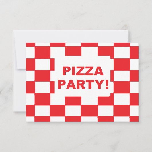Uitnodigingen van de "Pizza Party" (Voorkant)