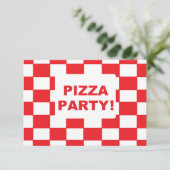 Uitnodigingen van de "Pizza Party" (Staand voorkant)