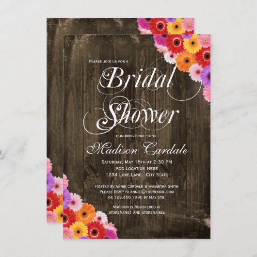 Uitnodigingen van de plattelandshadshotmachine (Voorkant / Achterkant)