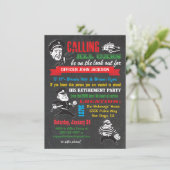 Uitnodigingen van de politiepartner van Chalkboard (Staand voorkant)