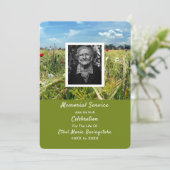 Uitnodigingen van de Poppy Meadow Death Memorial S (Staand voorkant)